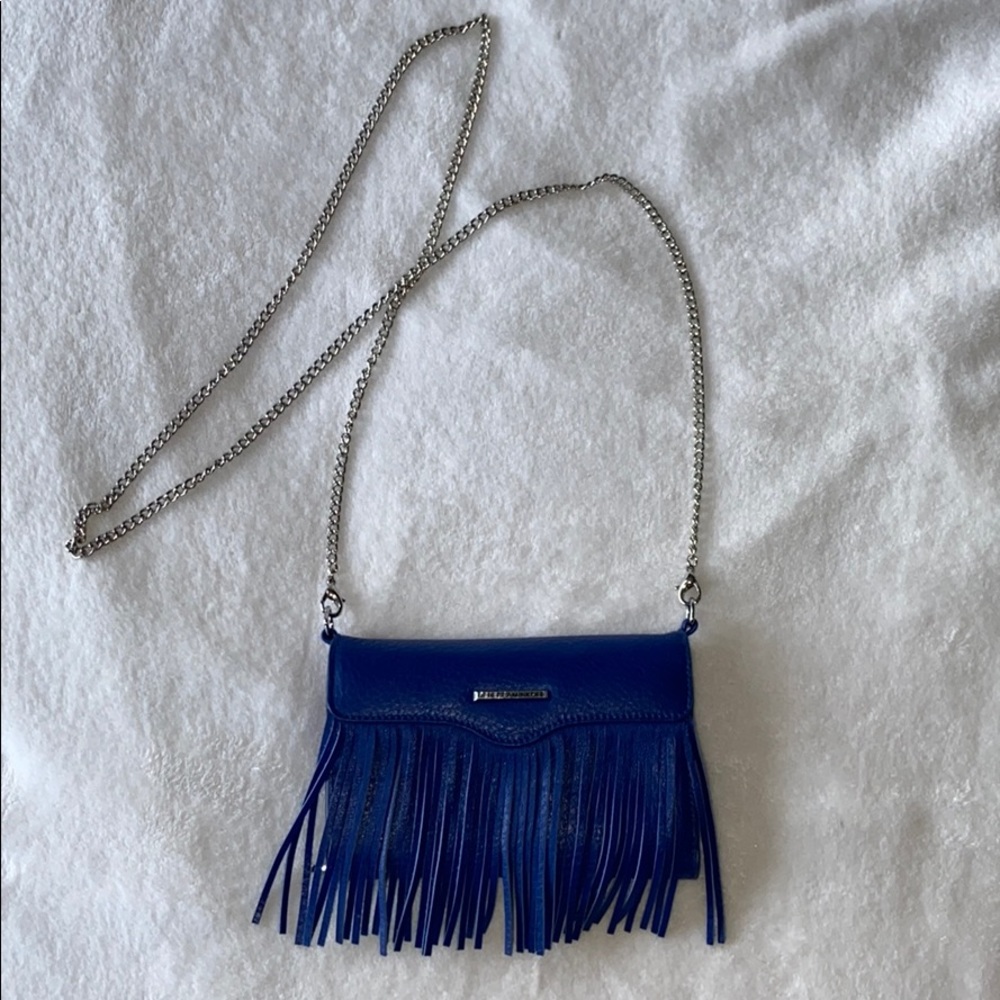 Rebecca Minkoff Casemate Purse Blue Fringe